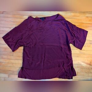Burgundy silk blouse